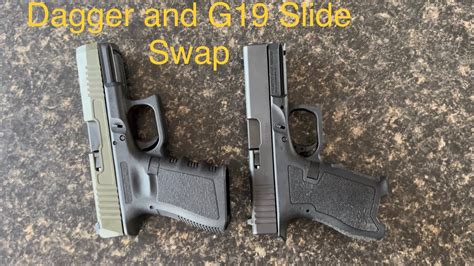 Dagger slide on glock frame. The Dagger's slide will function on any generation of glock 26 frame. If using a gen 5 frame, you need to also use a gen 5 back plate on the Dagger slide. You will obviously have a section of the recoil spring exposed because the dust cover of the 26 frame is not long enough to fully extend to the end of the Dagger's slide. 