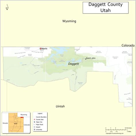 Daggett County, UT Map of Cities - MapQuest