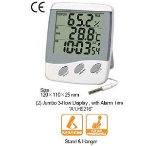 Daihan, Hygro-Thermometer, Digital, Jumbo 3-Row …