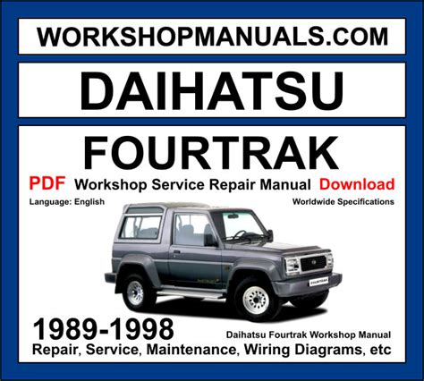 Daihatsu Fourtrak Manual Download