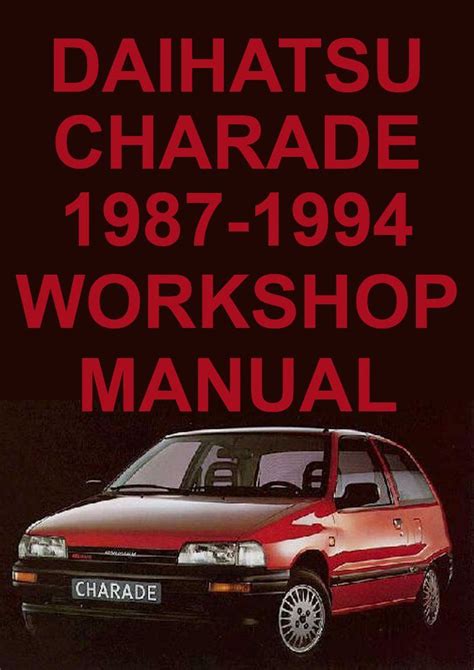 Daihatsu charade g100 g102 1987 1994 workshop repair manual. - Manuale di riparazione per officina cagiva elefant 750 1994.