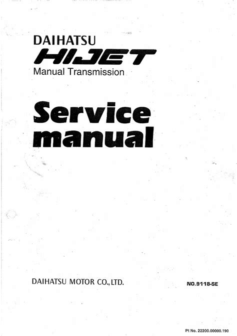 Daihatsu hijet piaggio porter 1 3 16v manual de reparación de servicio. - Ge 24993 elenco dei codici manuali.