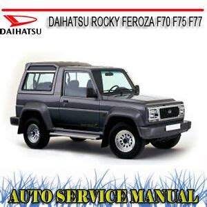 Daihatsu rocky feroza f70 f75 f77 repair service manual. - Urnenfriedhof der vorrömischen eisenzeit bei soderstorf, kreis lüneburg, in niedersachsen.
