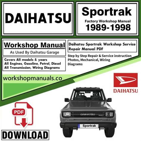 Daihatsu sportrak service manual free download. - Comptroller state of illinois sams manual.