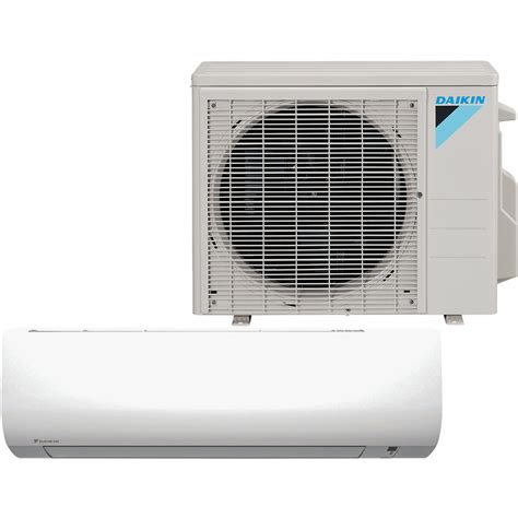 Daikin mini-split. Daikin 12000 Btu 24.2 SEER Ductless Mini Split Heat Pump AC. Increases indoor air quality through a powerful multi-stage filtration system. Combines vertical & horizontle swing for better coverage. Button on the remote control gives you a boost in cooling or heating power. Prevents the compressor from pumping liquid refrigerant in low-ambient ... 