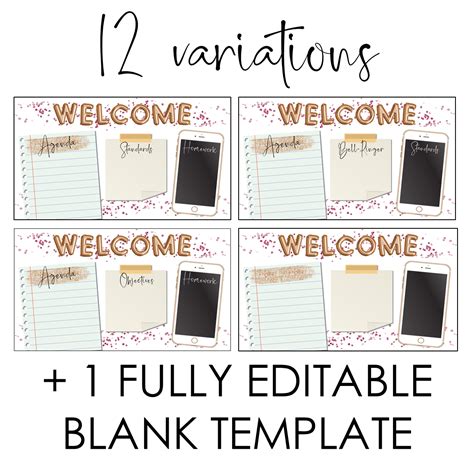 Daily Agenda Template Google Slides Foil... by Write on with Miss G