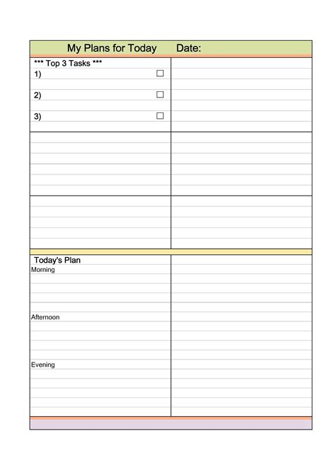 Daily Planner Format