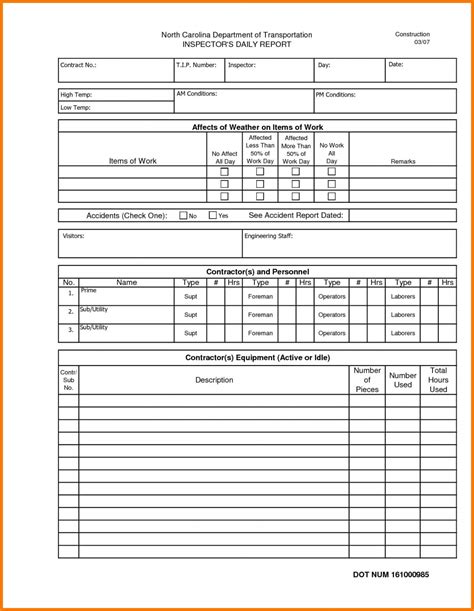 Daily Progress Report Format Construction Project In Excel Excel www