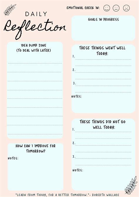 Daily Reflection Template