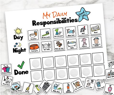 Daily Responsibilities Chart For Kids! Free Printable To Help