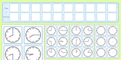 Daily Routine Display With Clocks (teacher made) - Twinkl