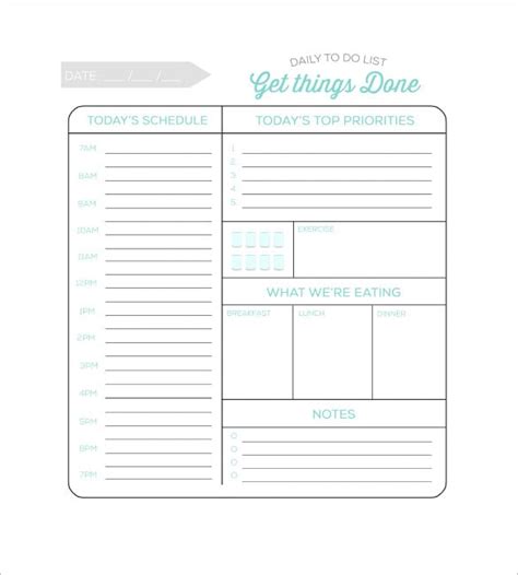 Daily Task List Template 9+ Free Word, Excel, PDF Format Download
