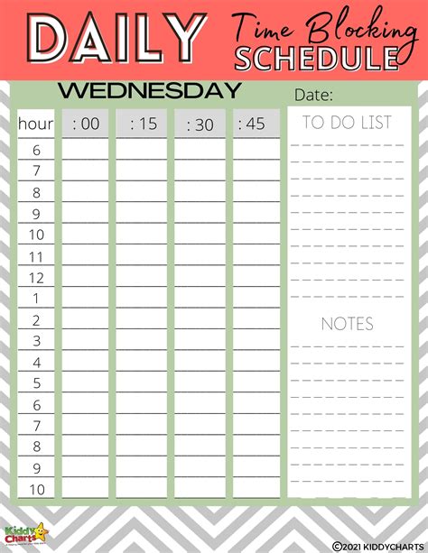 Daily Time Blocking Schedule Free Printable Download Time blocking