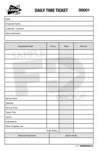 Daily Time Ticket DTT1 Customizable Form Template Forms Direct