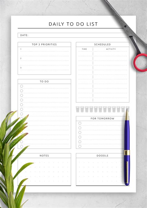 Daily To Do List Template