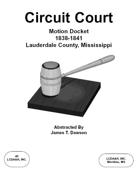 Lauderdale County. Court Systems. Court Systems. Circuit Clerk. Circuit Court of the 10th Judicial District - Lauderdale, Clarke, Wayne and Kemper counties - handles all felony criminal cases and civil cases with unlimited monetary. ... record in general docket books criminal and civil cases $1000 to $75,000. Read more. Court System.. 