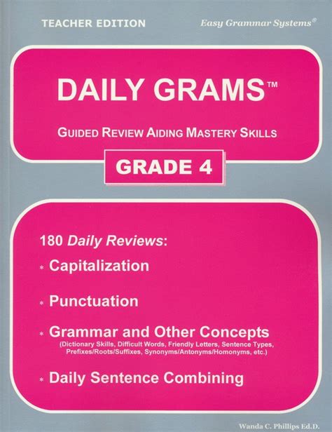 Daily grams guided review aiding mastery skills grd 4 grade 4. - Yamaha m7cl 48es m7cl48es m7cl 48 es repair service manual.