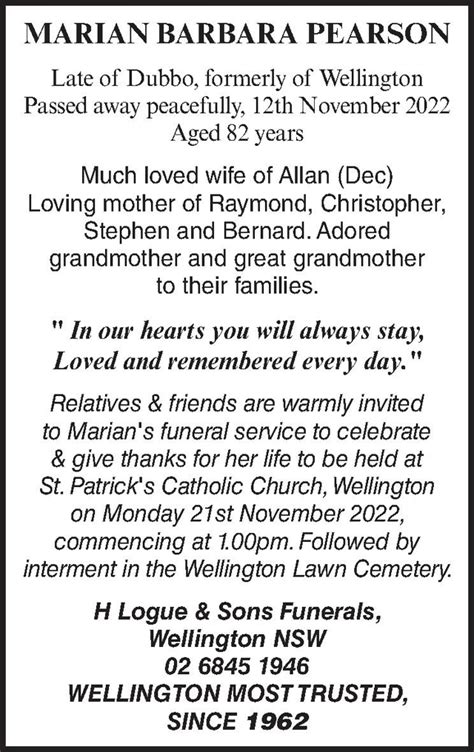 Daily liberal death notices dubbo.  &nbsp;Beloved wife of Peter Search obituaries and ...