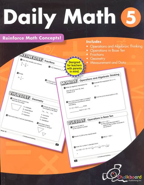 Daily math grade 5 chalkboard publishing workbooks. - Linee guida per la progettazione di gsas.