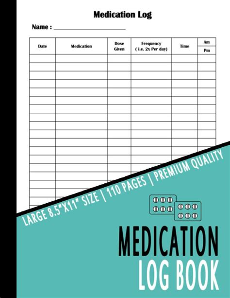 Read Online Daily Medicine Diary Medication Log By Not A Book