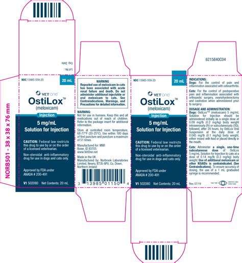 DailyMed - OSTILOX- meloxicam injection, solution