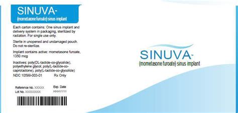 DailyMed - SINUVA- mometasone furoate implant