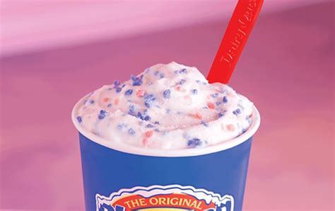 Dairy queen cotton candy blizzard. Although summer doesn't *officially* start until June 20, you can pick up any of the new Blizzards right now at Dairy Queen locations nationwide. The line-up includes the following Blizzard flavors: Girl Scout Thin Mints, Brownie Batter, Raspberry Fudge Bliss, Nestle Drumstick with Peanuts, Frosted Animal Cookie, and Cotton Candy Blizzard. If ... 