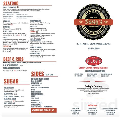 Daisy's garage menu. Things To Know About Daisy's garage menu. 