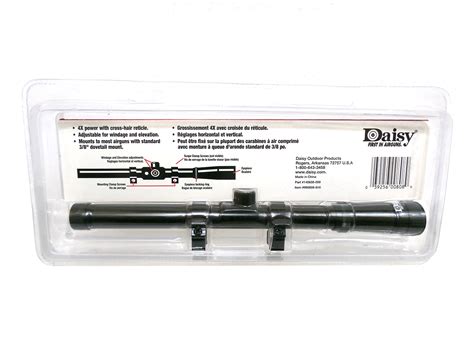 Daisy 4x15 scope adjustment.  This scope uses a fixed 4X magnification...