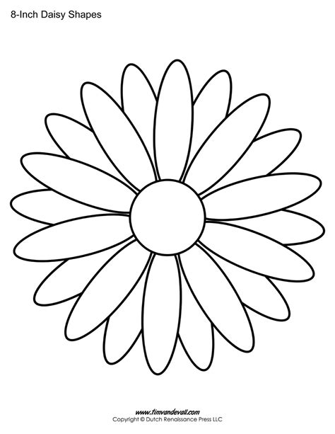 Daisy Flower Template Printable