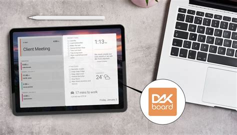 Dakboard app.  We&rsquo;ve taken the time, calendar and to-do lists and put them all in a sing...