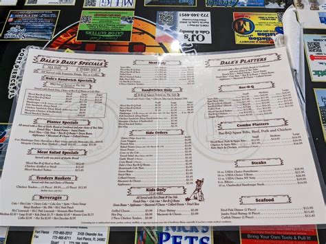 Dale's bbq south fort pierce menu. Dale's Bar-B-Q South, Fort Pierce: See 94 unbiased reviews of Dale's Bar-B-Q South, rated 4 of 5 on Tripadvisor and ranked #51 of 234 restaurants in Fort Pierce. 