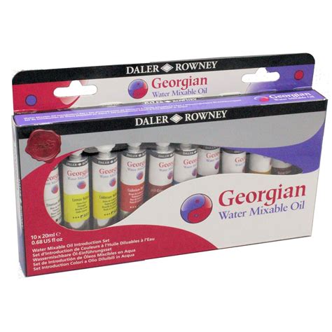 Daler-Rowney - Georgian Water Mixable Oil Set - 10-Color 37ml …