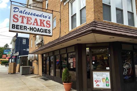 Dalessandro's philadelphia. Specialties: World famous cheesesteaks Hoagies Burgers Domestic And imported Beers. Large assortment of Soda Established in 1961. A landmark in Philadelphia for over fifty years . Winner of numerous best cheesesteak awards through the years 