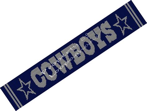 Dallas Cowboys Crochet Scarf Pattern Graph Loopaghans Custom Crochet