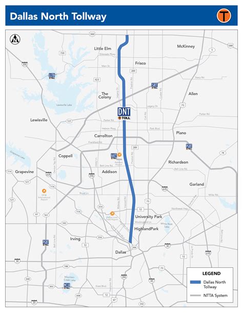 Dallas North Tollway Maps - Turnpike Info