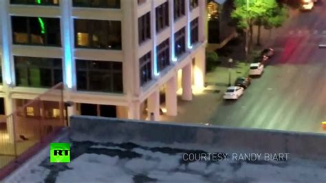 Dallas Shootout Gunman shooting down police officer caught on …