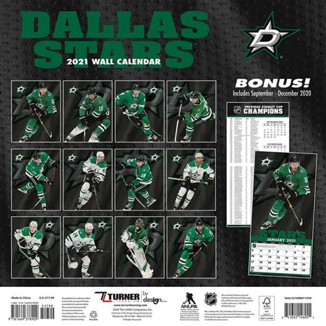 Dallas Stars Wall Calendar