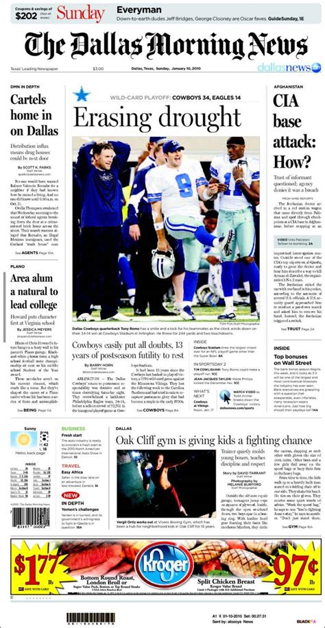 Dallas morning news news. The Dallas Morning News. Access ePaper Optimized for your device. Select your device from the three options below: Smartphone or Tablet Browser. Desktop or … 