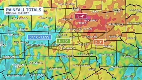 David Montesino dmontesino@star-telegram.com. Heavy rains expected to arrive in the Dallas-Fort Worth area Friday afternoon should average under an inch west of I-35 and 1 to 1.5 inches east of .... 
