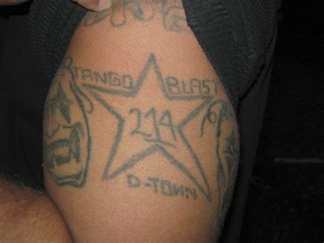 Tattoos or Symbols Individual Tango members regionally appropriate symbols as tattoos to identify Tango they belong to. Houston-Use Houston Astros Star Dallas-Use Dallas Cowboys Star Fort Worth(Foritos)- a star with 817 in the center of pentagram. 817 is the area code for Fort Worth Austin(ATX or La Capirucha)-may use the Texas Capitol …. 