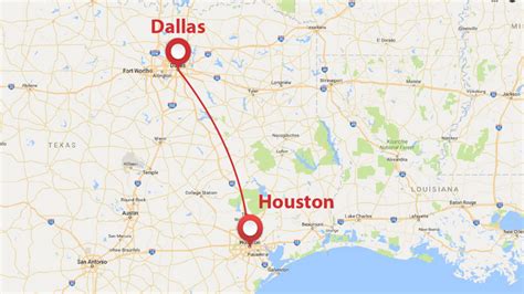 Amtrak. Trains from Dallas, TX to Houston, TX cover the 224 miles (362 km) long route taking on average 23 h 20 min with our travel partners like Amtrak. You can get the cheapest train tickets for this route for as low as $80 (€69), but the average price of train tickets is $97 (€85)..