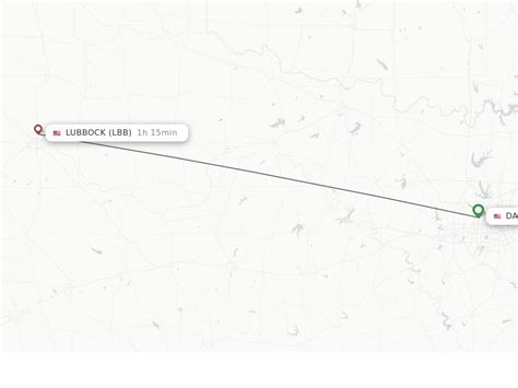 Dallas to lubbock flight. All flight schedules from Dallas Love Fld , Texas , USA to Lubbock International , Texas , USA . This route is operated by 1 airline (s), and the flight time is 1 hour and 20 minutes. The distance is 294 miles. 