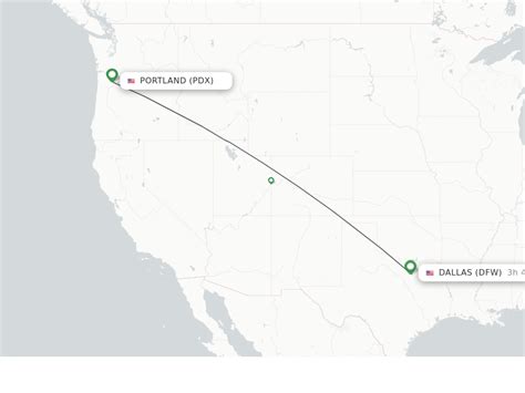 American Airlines has the most nonstop flights between Dallas, TX and Portland; Los Angeles, CA - Los Angeles International Airport is the most popular connection for one stop flights between Dallas, TX and Portland; In-Flight information. The average flying time for a direct flight from Dallas, TX to Portland is 4 hours 17 minutes. 