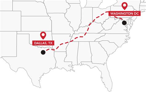 Dallas to washington. drive for about 3 hours. 1:06 pm Nashville. stay for about 4 hours. and leave at 5:06 pm. drive for about 3 hours. 7:59 pm Knoxville. stay overnight and leave the next day around 9:00 am. day 2 driving ≈ 6 hours. find more stops. 