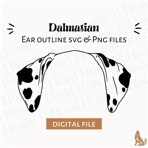 Dalmation Dog Ear Template