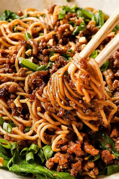 Dan dan noodles. Dan Dan Noodles, otherwise known as Dan Dan Mian, originate from Sichuan, China, and it has since become popular all over the world. Sichuan, also spelled as Szechuan, is the birthplace of many Chinese foods we love: kung pao chicken 