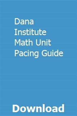 Dana institute math unit pacing guide. - Motobecane 40 moped illustrated parts catalog manual ipl ipc.