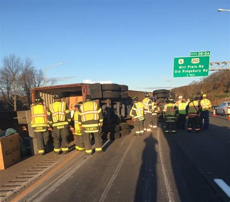 Westbound I-84 near Exit 5 in Danbury was closed for a ... Westboun
