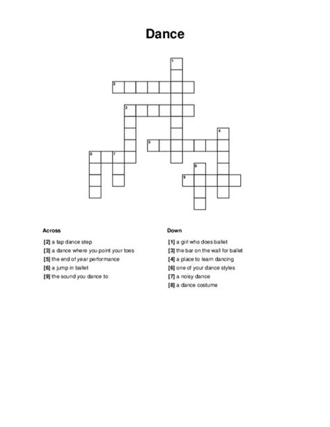 Dance's Graham is a crossword puzzle
